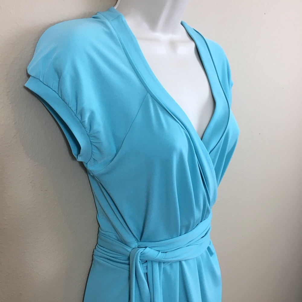 Ann Taylor Loft Turquoise Faux Wrap Top - Picture 7 of 16